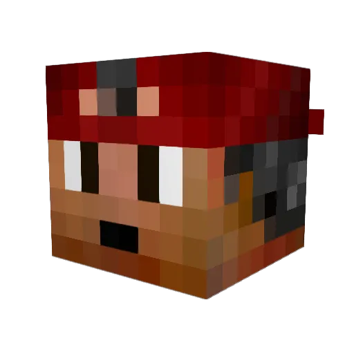 MuxxcraftHD Minecraft avatar head, 3D render