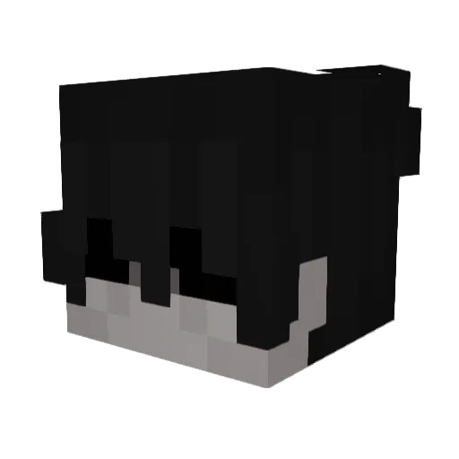 Muxyy Minecraft avatar head, 3D render