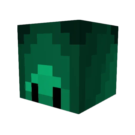 MuyBean Minecraft avatar head, 3D render