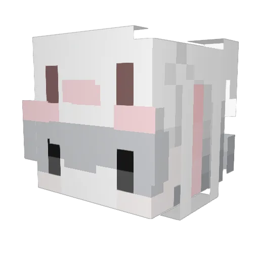 Muyor Minecraft avatar head, 3D render