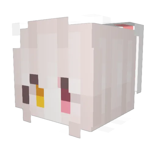 MuyuMyu Minecraft avatar head, 3D render
