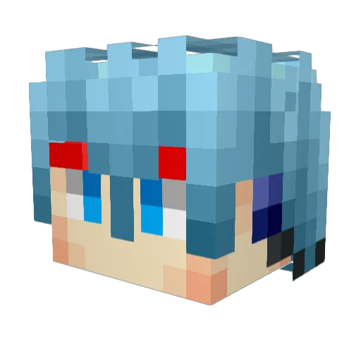 Muyu_cangran Minecraft avatar head, 3D render