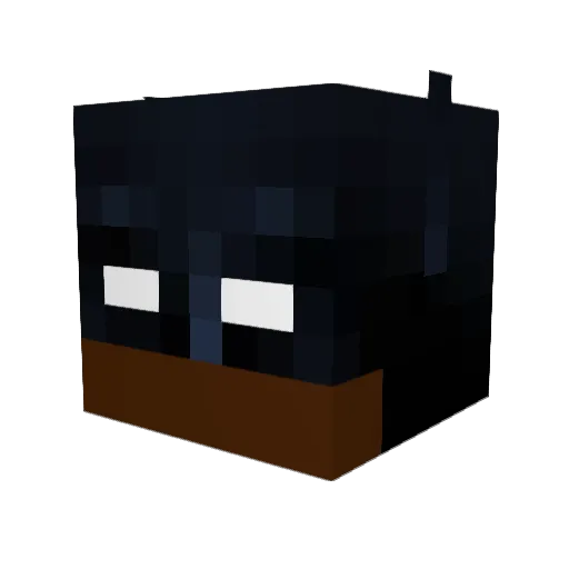 MuzIsBack Minecraft avatar head, 3D render
