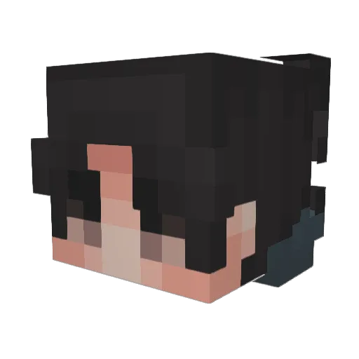 MuzNeo Minecraft avatar head, 3D render