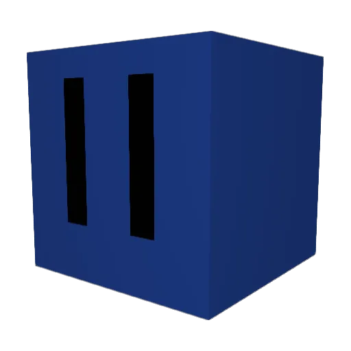 MuzWinger Minecraft avatar head, 3D render