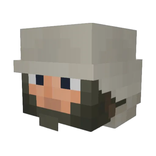 Muz_z_Berlina Minecraft avatar head, 3D render