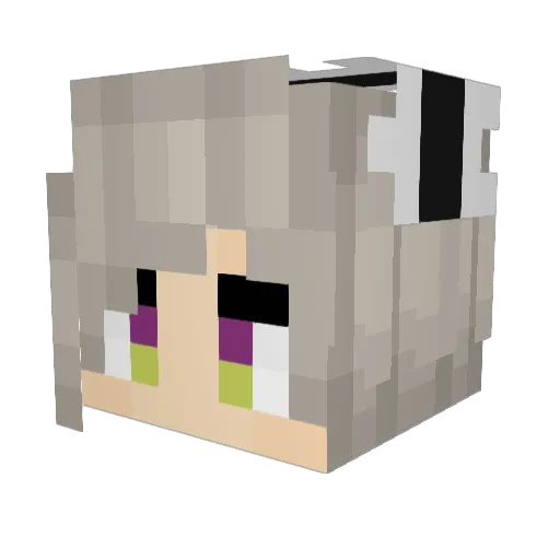 MuzanChan Minecraft avatar head, 3D render