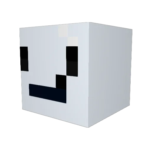 Muzelbriem Minecraft avatar head, 3D render