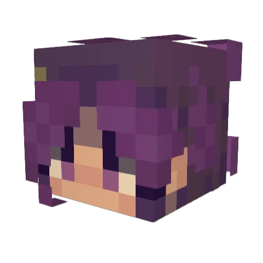 MuzipGaming Minecraft avatar head, 3D render