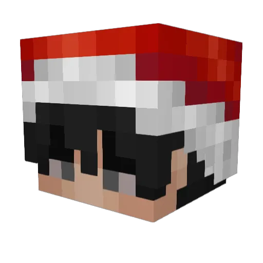 MuzluJelibon Minecraft avatar head, 3D render