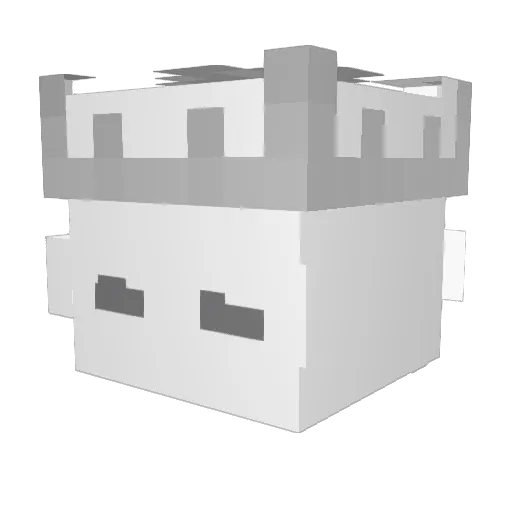 Muzlu_Sut Minecraft avatar head, 3D render
