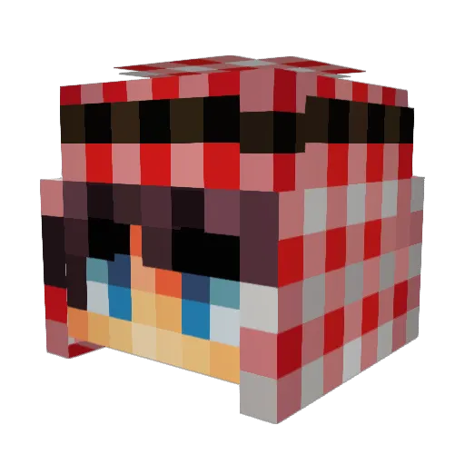Muzza_phuzza Minecraft avatar head, 3D render