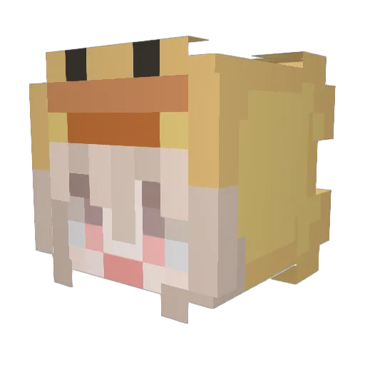 Muzzeng2 Minecraft avatar head, 3D render