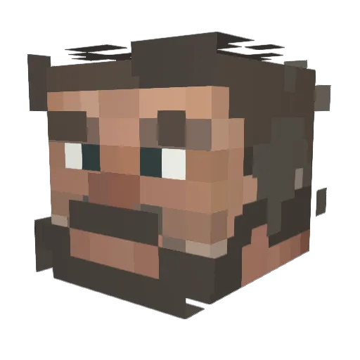 MvM2108 Minecraft avatar head, 3D render
