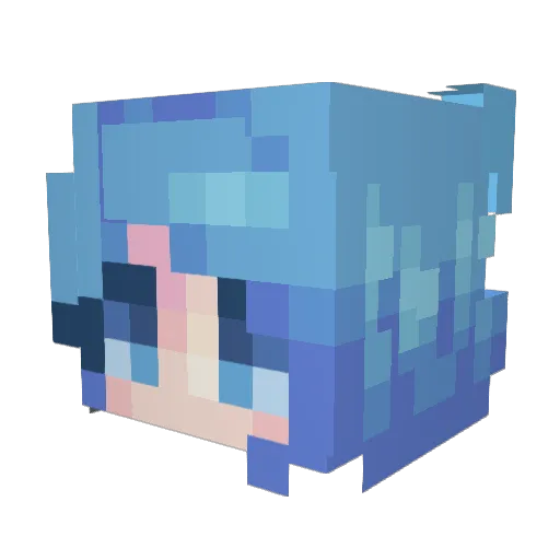 MvVE Minecraft avatar head, 3D render