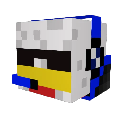 Mvd3000 Minecraft avatar head, 3D render