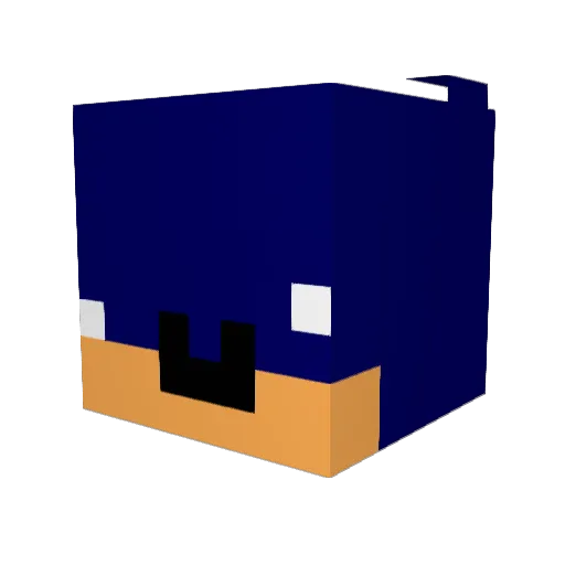 Mvil Minecraft avatar head, 3D render