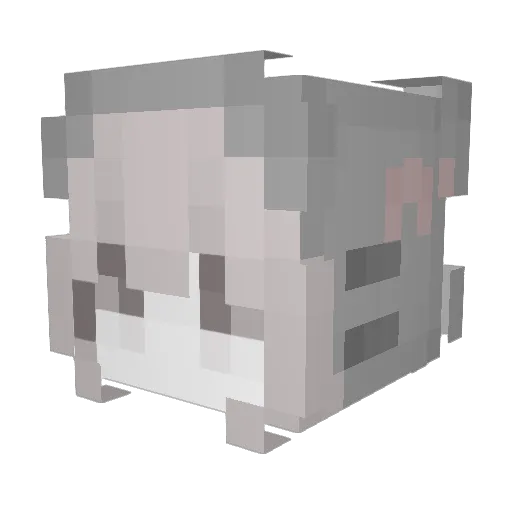 Mviq Minecraft avatar head, 3D render
