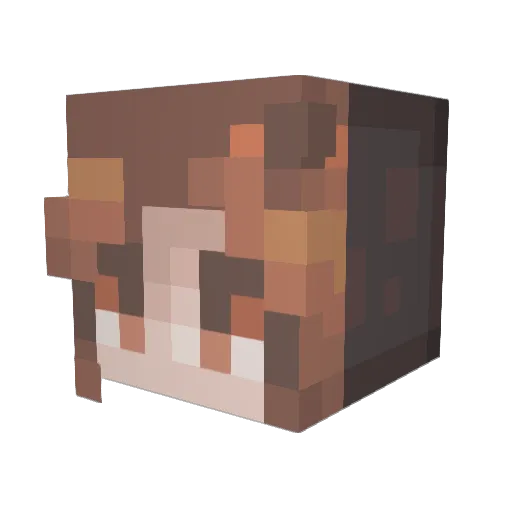 Mvm023 Minecraft avatar head, 3D render