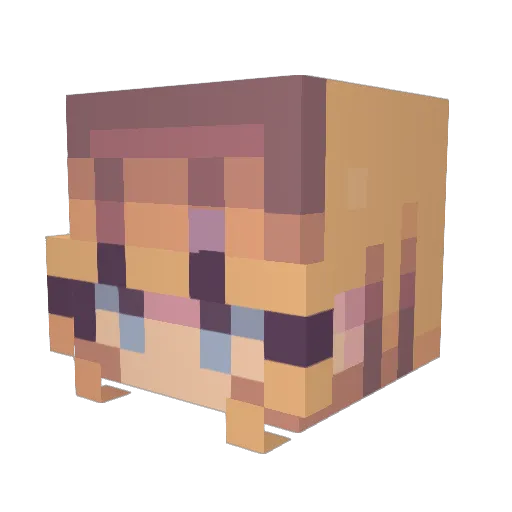 Mvrcbtw Minecraft avatar head, 3D render