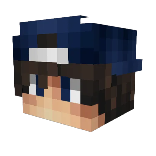 Mvsks Minecraft avatar head, 3D render