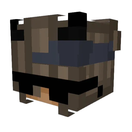Mvvahhh Minecraft avatar head, 3D render