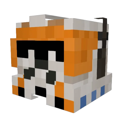 Mvx_IV Minecraft avatar head, 3D render
