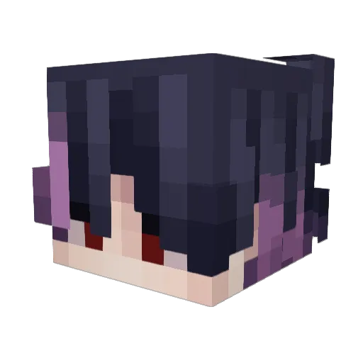 Mvzyy Minecraft avatar head, 3D render