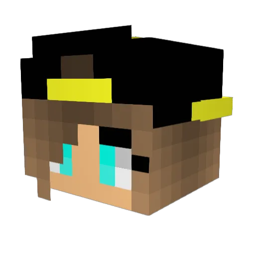 Mwandy Minecraft avatar head, 3D render