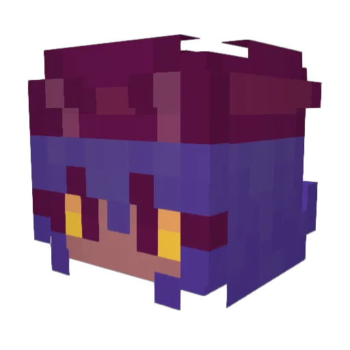 Mwanothere Minecraft avatar head, 3D render