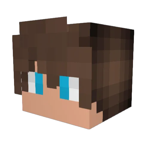 Mwanzanou Minecraft avatar head, 3D render