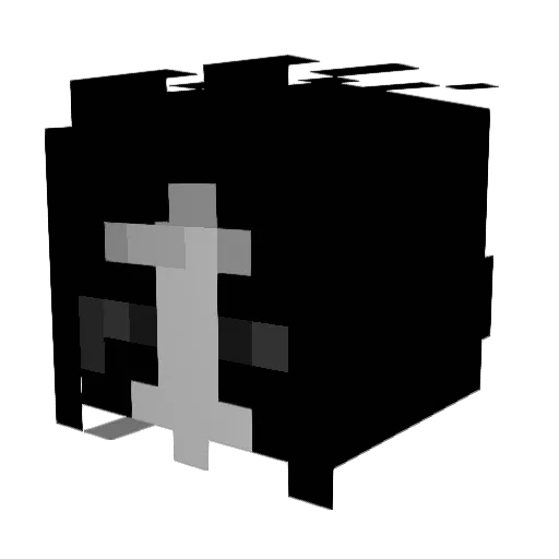 Mwoq Minecraft avatar head, 3D render