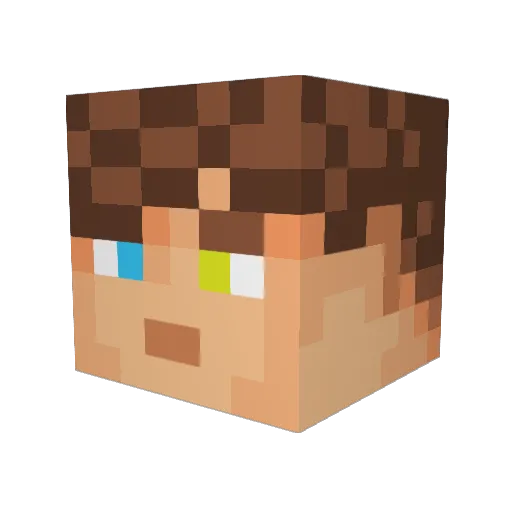 Mwuuh Minecraft avatar head, 3D render