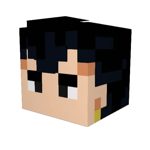 MxAlien Minecraft avatar head, 3D render