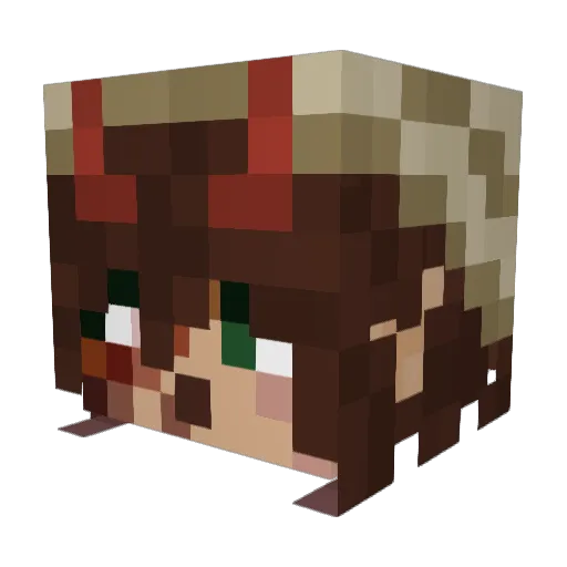 MxBlender Minecraft avatar head, 3D render