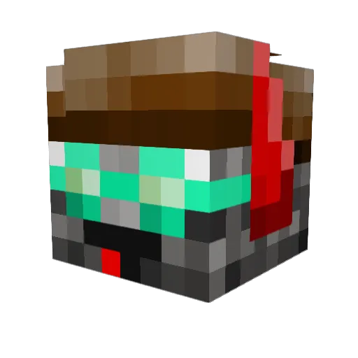 MxBobbu Minecraft avatar head, 3D render