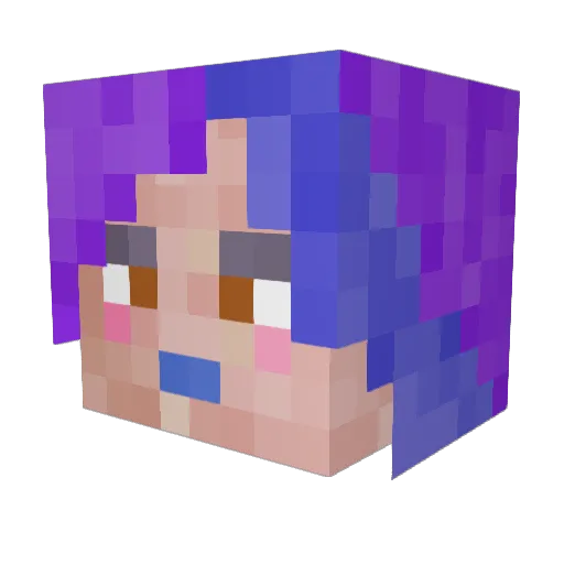 MxCarew Minecraft avatar head, 3D render