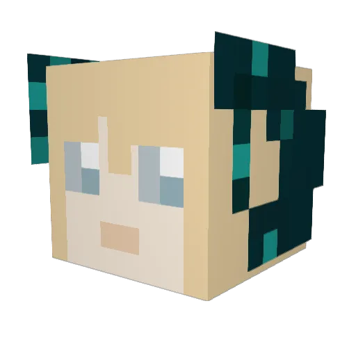 MxFell Minecraft avatar head, 3D render