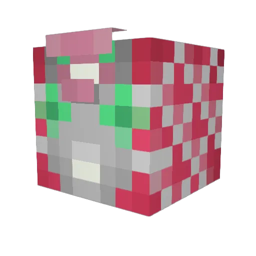 MxJava Minecraft avatar head, 3D render