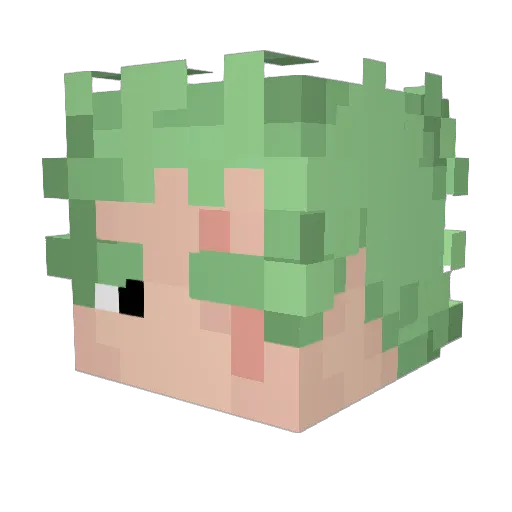 MxLagSpike Minecraft avatar head, 3D render
