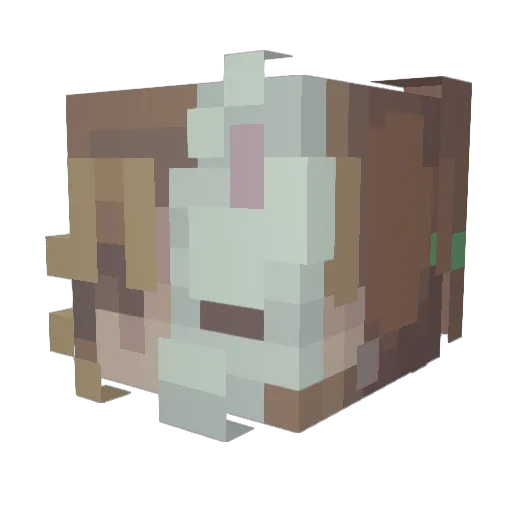 MxLilly Minecraft avatar head, 3D render