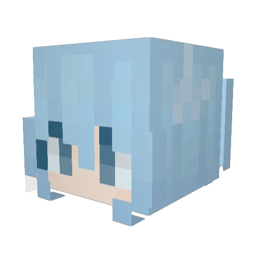 MxMelker Minecraft avatar head, 3D render