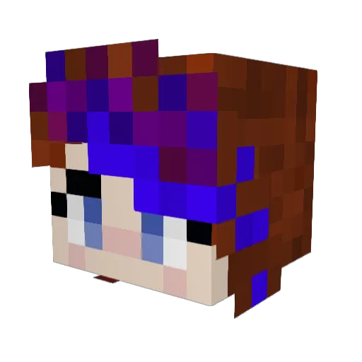 MxNightmares Minecraft avatar head, 3D render