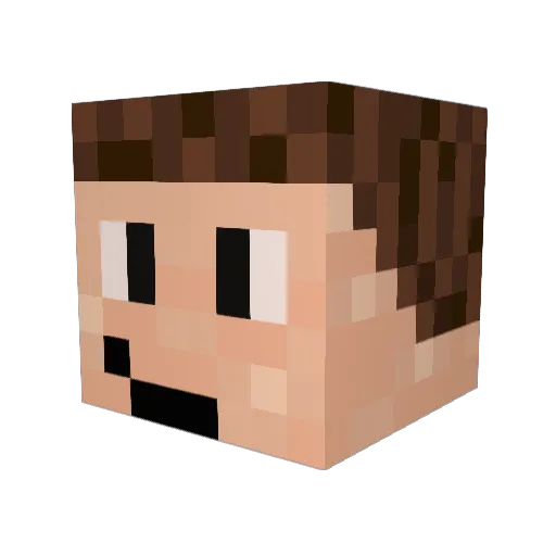 MxRetix Minecraft avatar head, 3D render
