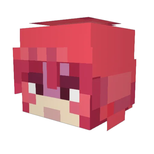 MxRobinHearts Minecraft avatar head, 3D render