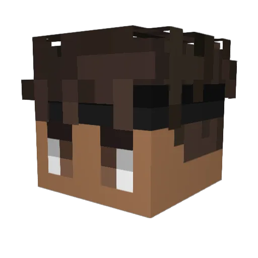 MxS971 Minecraft avatar head, 3D render