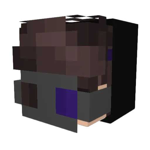 MxShadow8 Minecraft avatar head, 3D render
