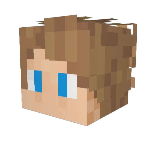 MxTritri Minecraft avatar head, 3D render