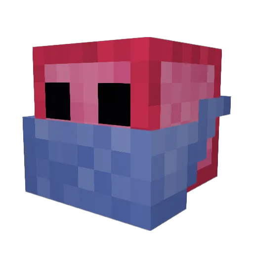 MxTypical Minecraft avatar head, 3D render