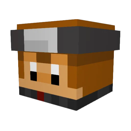 MxVanilla Minecraft avatar head, 3D render